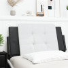 VidaXL Pernă pentru tăblie pat, alb și negru, 100cm, piele artificială