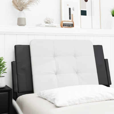 vidaXL Pernă pentru tăblie pat, alb și negru, 100cm, piele artificială foto