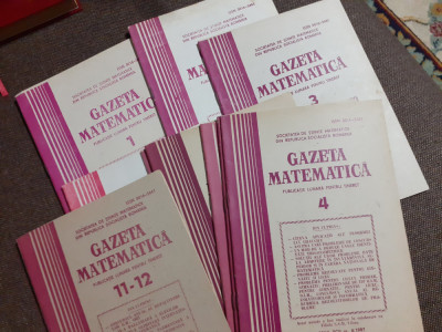 GAZETA MATEMATICA 1987 NR 1-12 COMPLET foto