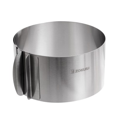 Inel reglabil tort, inox, 16/30x8,5cm - Zokura foto