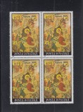 ROMANIA 1991 LP 1273 CRACIUN BLOC DE 4 TIMBRE MNH, Nestampilat