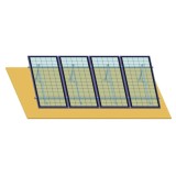 Sistem montaj pe beton pentru 4 panouri fotovoltaice, unghi 20&deg;