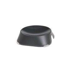 Castron, bol, plat, pentru caine, pisica, suporti antiderapanti, PET reciclat, gri inchis, 13x13x3.6 cm foto