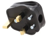 Conector de alimentare AC 2P 250V 13A negru