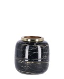 Cumpara ieftin Vaza flori metal negru auriu Marsha &Oslash;13x13h