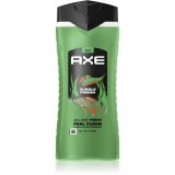 Axe Jungle Fresh gel de dus pentru față, corp și păr Palm Leaves &amp; Amber 400 ml