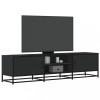 VidaXL Dulap TV, negru, 160x35x41 cm, lemn prelucrat și metal