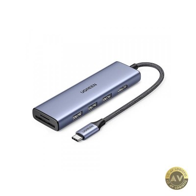 Hub USB-C UGREEN CM511 (20956A) 3 x USB-A 3.0 - 1 x HDMI - 1 x SD - 1 x microSD Gri foto