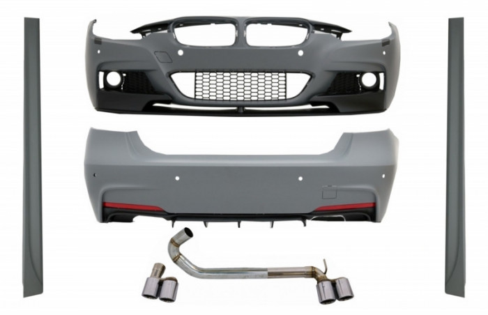 Pachet Exterior Si Tobe Sistem Evacuare Compatibil Cu Bmw Seria 3 F30 2011-2019 M-Performance Design COCBBMF30MPDOWOFLES