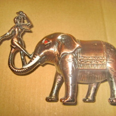 A462-Statuie elefant cu Indian metal bronzuit.