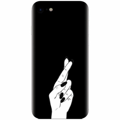 Husa silicon pentru Apple Iphone 7, Finger Cross foto
