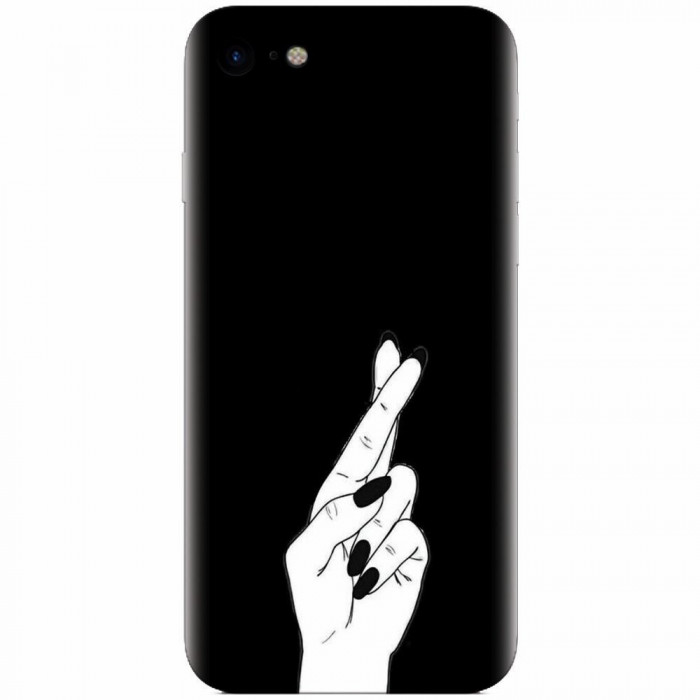 Husa silicon pentru Apple Iphone 7, Finger Cross