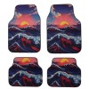 Set covorase auto universale &ndash; Design Marin cu Valuri si Apus &ndash; 4 Bucati, PVC, Oem