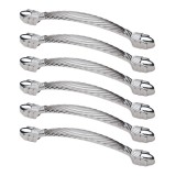 Cumpara ieftin Set 6 Manere pentru mobila, din metal, OZS-1133, lungime 132 mm, distanta gauri 96 mm, crom lucios