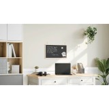 vidaXL Tablă cu ramă din lemn masiv de pin, neagră, 60x40 cm 4017411