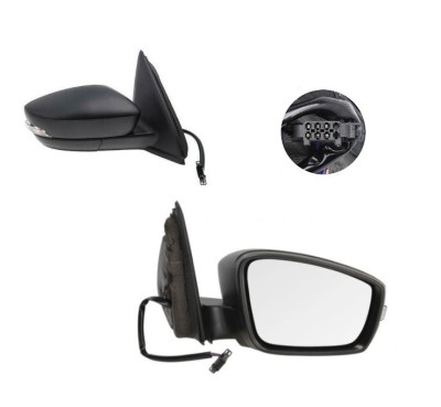 Oglinda exterioara Skoda Fabia, 12.2014-; Fabia, 07.2018-, Dreapta, reglare electrica; carcasa neagra; incalzita; geam convex; cromat; 6 pini; cu sem foto