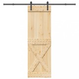 Ușă glisantă cu set de feronerie 70x210 cm, lemn masiv de pin