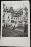 Carte postala, Sinaia, Castelul Peles, fatada, perioada interbelica