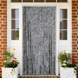 Perdele pentru insecte, gri si alb-negru, 100x230 cm, chenille GartenMobel Dekor, vidaXL