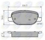 Set placute frana,frana disc ALFA ROMEO BRERA (939) (2006 - 2010) COMLINE CBP01769