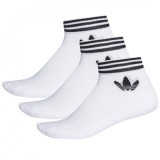Cumpara ieftin șosete adidas Trefoil Ankle Socks 3 Pairs EE1152 alb, adidas Originals