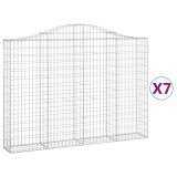 Cumpara ieftin Cosuri gabion arcuite 7 buc, 200x30x140/160cm, fier galvanizat