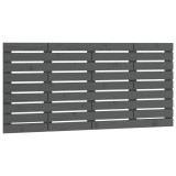 Cumpara ieftin Tablie de pat pentru perete, gri, 156x3x63 cm, lemn masiv pin