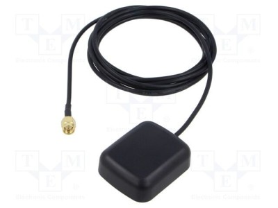 Antenă GPS ESOL SMA tată 2m cu fixare magnetică foto