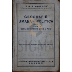 GEOGRAFIE UMANA SI POLITICA PENTRU CLASA VI