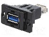 Conector {{Tip conector}}, versiune USB 3.0, {{Orientare spa&amp;#355;iala}}, CLIFF - CP30705NMB