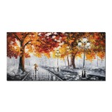 Tablouri indragostiti pictat manual living, dormitor, Noi doi spre viitor, 140x70cm ulei pe panza de in cutit efect 3D