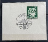 Germania (Deutsches Reich) 1941 "Ziua Mărcii Poștale" 6+24 Pfennig (Michel 762) - Decupaj cu Ștampilă Specială Stuttgart din 12.1.1941 - Cod: -Bn1