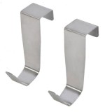 Cumpara ieftin Set 2 cuiere pentru usa, inox, 9 cm, argintiu