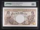 2000 lei 1941 PMG66 unc bancnota gradata