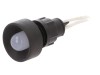 Lampă de control LED ELPROD LKS220-W 230V Albă Carcasă Neagră Montare &Oslash;13mm IP20
