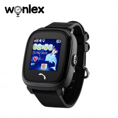 Wonlex GW400S WiFi Ceas Smartwatch Pentru Copii, Model 2023, Functie Telefon, Ecran Color, Localizare GPS, LBS, WiFi, Pedometru, SOS, Negru foto