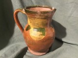 Arta / Traditie / Colectie - Vechi canceu / carafa / cana din zona gorjului model deosebit mijlocul secolului XX !