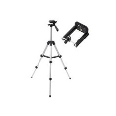 Trepied reglabil, aluminiu, negru, 112 cm