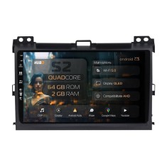 Navigatie Toyota Prado J120 (2002 - 2010) 2GB RAM Android 13 GPS Wi-FI Carplay Android Auto USB Bluetooth Radio Waze Touchscreen 9 inch