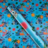 Rolă h&acirc;rtie de ambalat cu model Stitch, albastră, 150x70 cm, CMCLASS