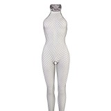 Catsuit-uri - Mandy Mystery Catsuit din Plasa cu Guler din Dantela - Small-Medium