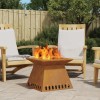 VidaXL Cuptor de foc Maro 48 x 48 x 40 cm Oțel rezistent la intemperii 858923