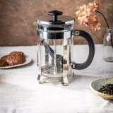 Infuzor din sticla si inox, cu presa, 0.35L, pentru ceai. Kinghoff