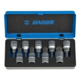 Unior 192/14 - Set capete chei tubulare 5-17 mm patrat 1/2 inch 9 bucati