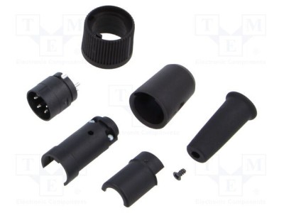 Conector circular BINDER 678 150V PIN 4 mufă tată lipire pe cablu foto