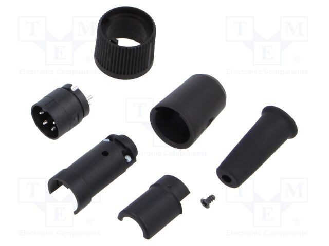 Conector circular BINDER 678 150V PIN 4 mufă tată lipire pe cablu