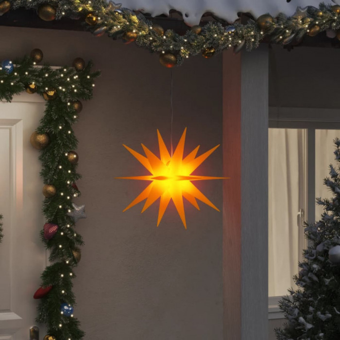 vidaXL Lumină de Crăciun cu LED, galben, 43 cm, pliabil