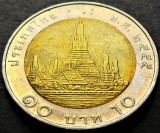 Moneda bimetalica 10 Baht - THAILANDA, anul 2001 *cod 226 B