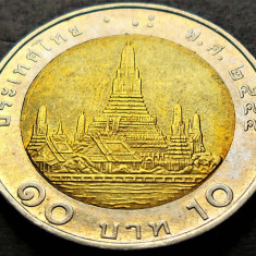 Moneda bimetalica 10 Baht - THAILANDA, anul 2001 *cod 226 B