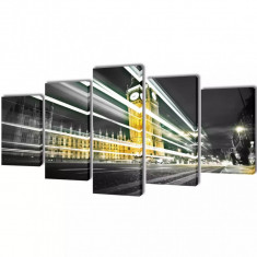 Set Tablouri De Perete Cu Imprimeu Londra Big Ben 200 x 100 cm 241545